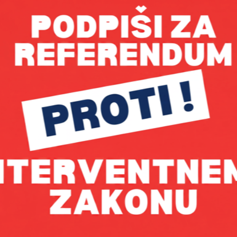 Zbiranje podpisov za podporo pobude za razpis zakonodajnega referenduma Zakona o interventnih ukrepih za razvoj Slovenije